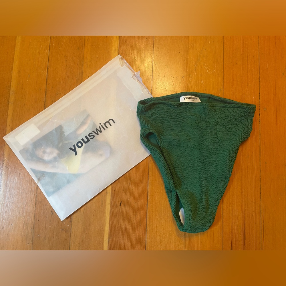NWT Youswim high waist bottoms in Forest (discontinued color!)